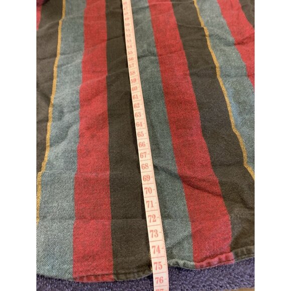 Vintage Eddie Bauer Striped Button Up Flannel Made In USA Workwear Men’s XL - Picture 10 of 10